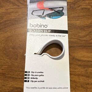 Bobino Glasses Clip Car Sun Visor Eyeglasses‎ Sunglasses Holder White